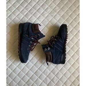 Y2K Adidas Jake Blauvelt 2.0 Collegiate Navy Maroon Leather Boot Sz 10.5 faded